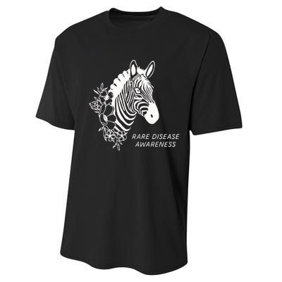 Zebra Rare Disease Awareness Rare Disease Performance Sprint T-Shirt