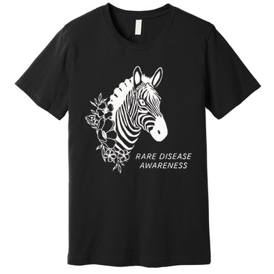 Zebra Rare Disease Awareness Rare Disease Premium T-Shirt