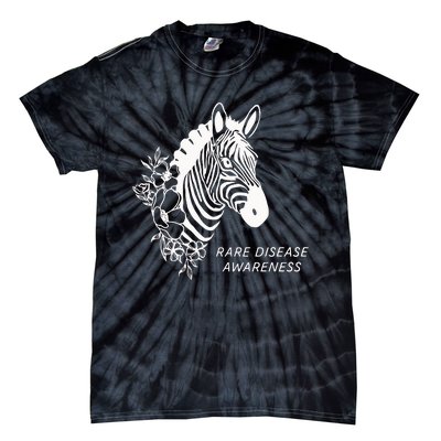 Zebra Rare Disease Awareness Rare Disease Tie-Dye T-Shirt