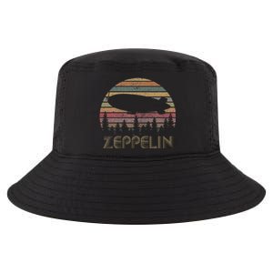 Zeppelin Retro Sunset 70s 80s Distressed Dirigible Cool Comfort Performance Bucket Hat