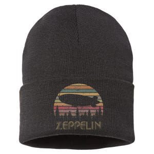 Zeppelin Retro Sunset 70s 80s Distressed Dirigible Sustainable Knit Beanie