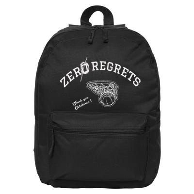 Zero Regrets Thank You Oklahoma 16 in Basic Backpack