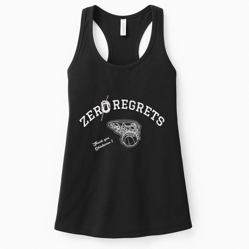 Zero Regrets Thank You Oklahoma Womens Tank Top