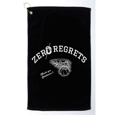 Zero Regrets Thank You Oklahoma Golf Towel