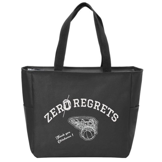 Zero Regrets Thank You Oklahoma Zip Tote Bag