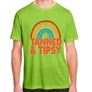 Zgbb Rainbow Tanned And Tipsy Ing Summer Beach Lover Great Gift Adult ChromaSoft Performance T-Shirt