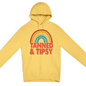 Zgbb Rainbow Tanned And Tipsy Ing Summer Beach Lover Great Gift Premium Pullover Hoodie