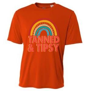 Zgbb Rainbow Tanned And Tipsy Ing Summer Beach Lover Great Gift Cooling Performance Crew T-Shirt