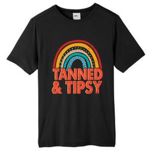 Zgbb Rainbow Tanned And Tipsy Ing Summer Beach Lover Great Gift Tall Fusion ChromaSoft Performance T-Shirt