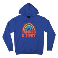 Zgbb Rainbow Tanned And Tipsy Ing Summer Beach Lover Great Gift Hoodie