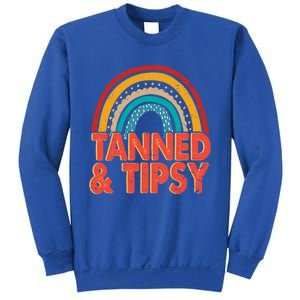 Zgbb Rainbow Tanned And Tipsy Ing Summer Beach Lover Great Gift Sweatshirt