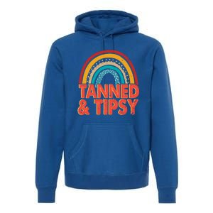 Zgbb Rainbow Tanned And Tipsy Ing Summer Beach Lover Great Gift Premium Hoodie