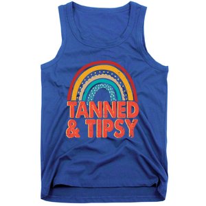 Zgbb Rainbow Tanned And Tipsy Ing Summer Beach Lover Great Gift Tank Top