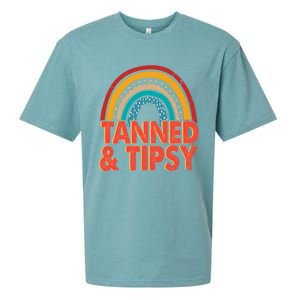 Zgbb Rainbow Tanned And Tipsy Ing Summer Beach Lover Great Gift Sueded Cloud Jersey T-Shirt