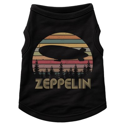 Zeppelin Retro Vintage Sunset 70s 80s Distressed Dirigible Doggie Tank