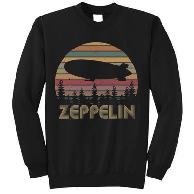 Zeppelin Retro Vintage Sunset 70s 80s Distressed Dirigible Sweatshirt