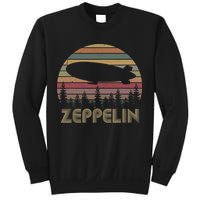 Zeppelin Retro Vintage Sunset 70s 80s Distressed Dirigible Sweatshirt