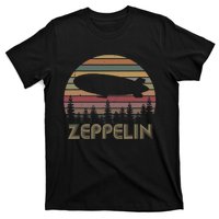 Zeppelin Retro Vintage Sunset 70s 80s Distressed Dirigible T-Shirt