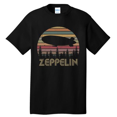 Zeppelin Retro Vintage Sunset 70s 80s Distressed Dirigible Tall T-Shirt