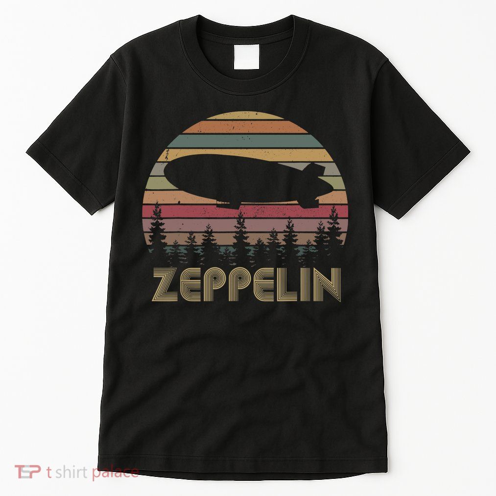 Zeppelin Retro Vintage Sunset 70s 80s Distressed Dirigible Tall T-Shirt