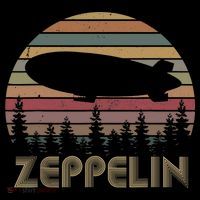 Zeppelin Retro Vintage Sunset 70s 80s Distressed Dirigible Tall T-Shirt