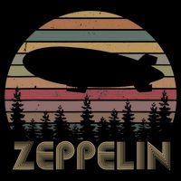 Zeppelin Retro Vintage Sunset 70s 80s Distressed Dirigible Bucket Hat