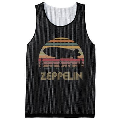 Zeppelin Retro Vintage Sunset 70s 80s Distressed Dirigible Mesh Reversible Basketball Jersey Tank