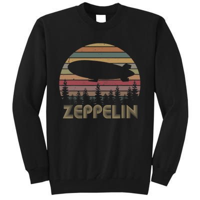 Zeppelin Retro Vintage Sunset 70s 80s Distressed Dirigible Tall Sweatshirt