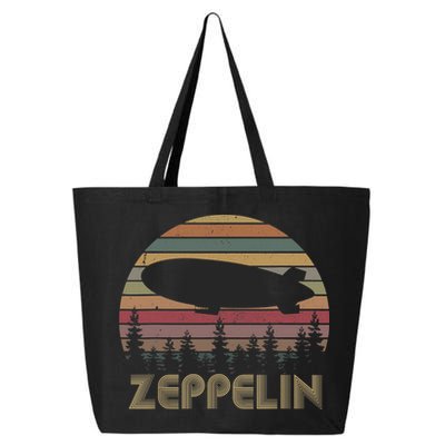 Zeppelin Retro Vintage Sunset 70s 80s Distressed Dirigible 25L Jumbo Tote