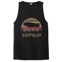 Zeppelin Retro Vintage Sunset 70s 80s Distressed Dirigible PosiCharge Competitor Tank