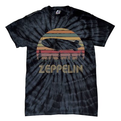 Zeppelin Retro Vintage Sunset 70s 80s Distressed Dirigible Tie-Dye T-Shirt