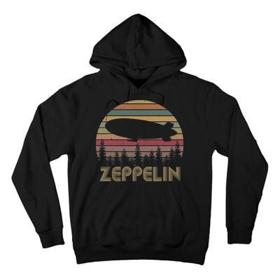 Zeppelin Retro Vintage Sunset 70s 80s Distressed Dirigible Tall Hoodie