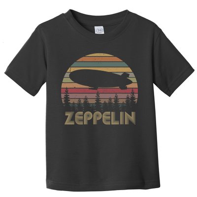 Zeppelin Retro Vintage Sunset 70s 80s Distressed Dirigible Toddler T-Shirt