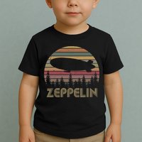 Zeppelin Retro Vintage Sunset 70s 80s Distressed Dirigible Toddler T-Shirt