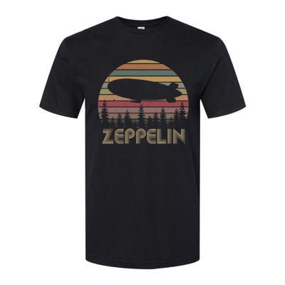 Zeppelin Retro Vintage Sunset 70s 80s Distressed Dirigible Softstyle CVC T-Shirt