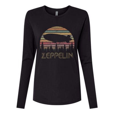 Zeppelin Retro Vintage Sunset 70s 80s Womens Cotton Relaxed Long Sleeve T-Shirt