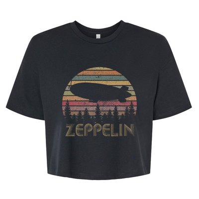 Zeppelin Retro Vintage Sunset 70s 80s Bella+Canvas Jersey Crop Tee