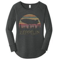 Zeppelin Retro Vintage Sunset 70s 80s Women's Perfect Tri Tunic Long Sleeve Shirt