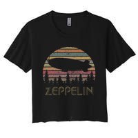 Zeppelin Retro Vintage Sunset 70s 80s Women's Crop Top Tee