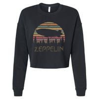 Zeppelin Retro Vintage Sunset 70s 80s Cropped Pullover Crew