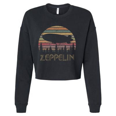 Zeppelin Retro Vintage Sunset 70s 80s Cropped Pullover Crew