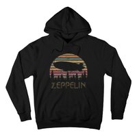 Zeppelin Retro Vintage Sunset 70s 80s Distressed Dirigible Hoodie