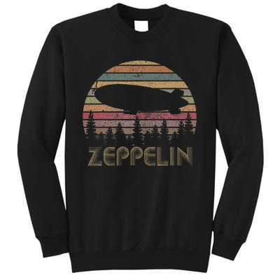 Zeppelin Retro Vintage Sunset 70s 80s Distressed Dirigible Sweatshirt