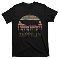 Zeppelin Retro Vintage Sunset 70s 80s Distressed Dirigible T-Shirt