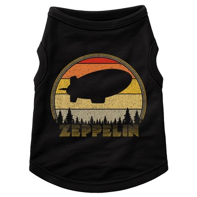 Zeppelin Retro Vintage Sunset 70s 80s Distressed Dirigible Doggie Tank