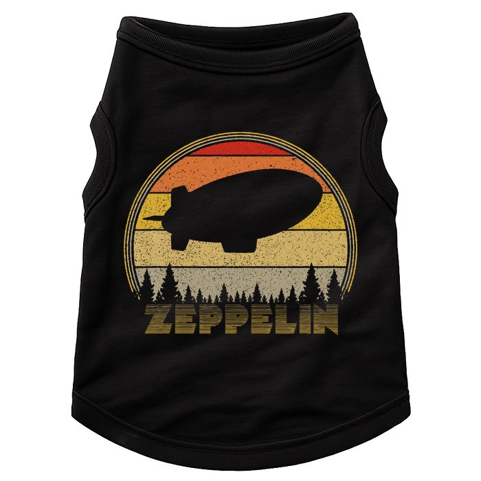 Zeppelin Retro Vintage Sunset 70s 80s Distressed Dirigible Doggie Tank