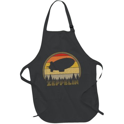 Zeppelin Retro Vintage Sunset 70s 80s Distressed Dirigible Apron