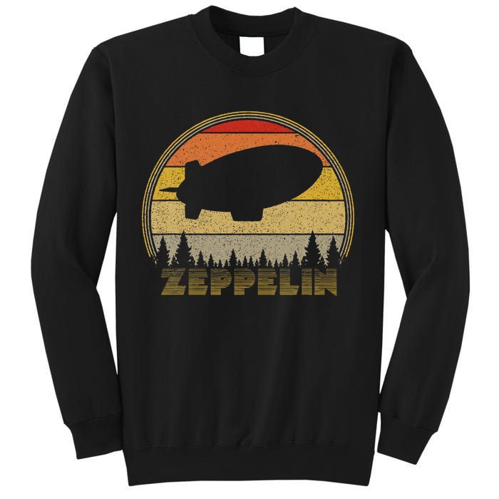 Zeppelin Retro Vintage Sunset 70s 80s Distressed Dirigible Sweatshirt
