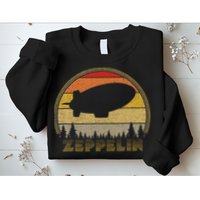 Zeppelin Retro Vintage Sunset 70s 80s Distressed Dirigible Sweatshirt