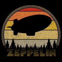 Zeppelin Retro Vintage Sunset 70s 80s Distressed Dirigible Sweatshirt